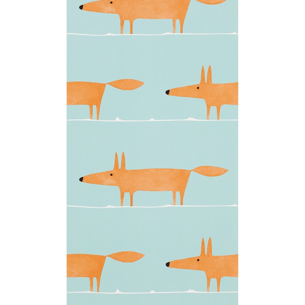 Mr Fox Wallpaper 110849 by Scion in Auburn Orange